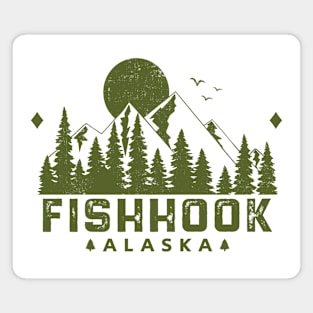 Fishhook Alaska Mountain Souvenir Magnet